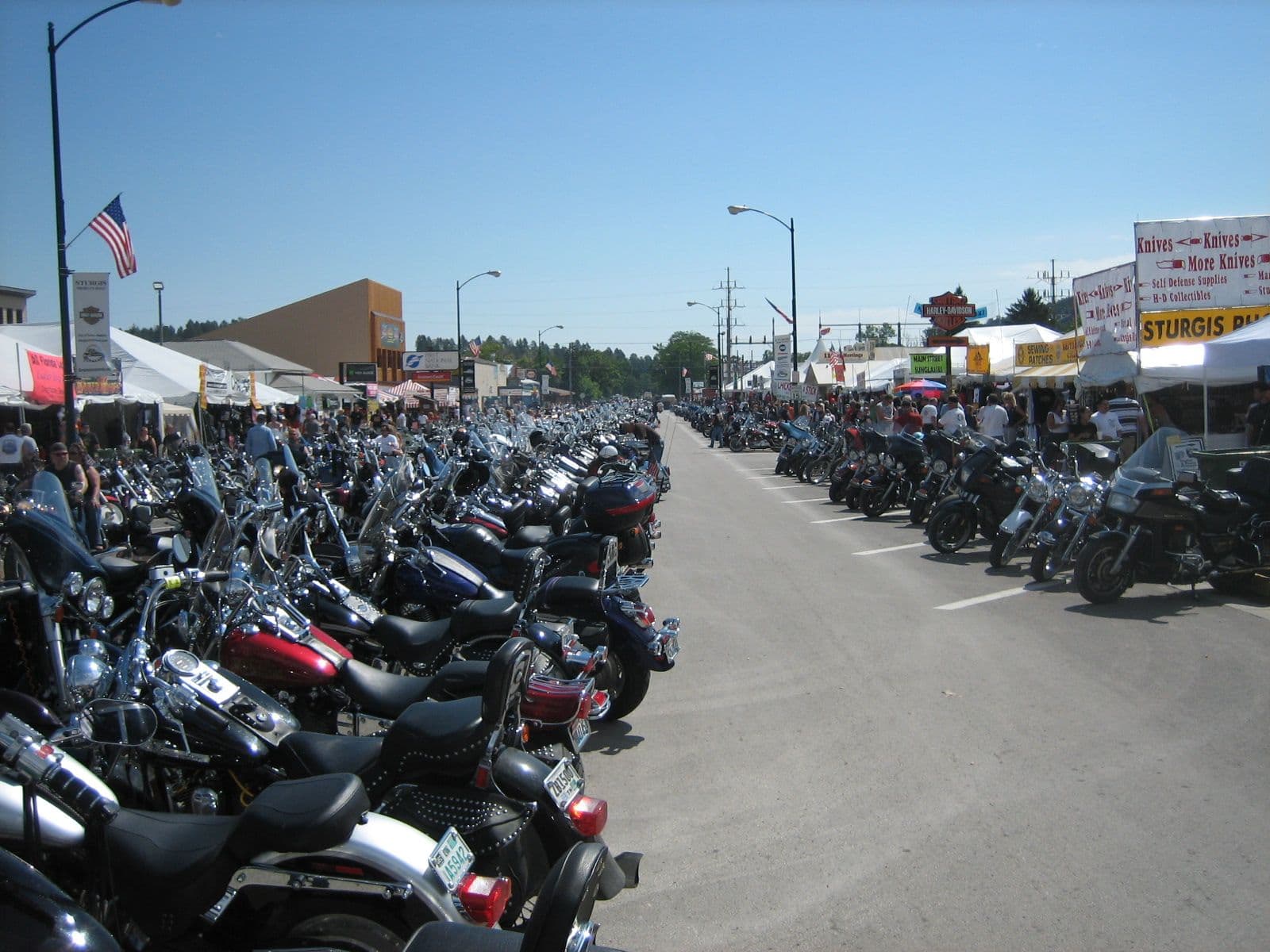 MAPPED Issue 02: Harley-Davidson HOG. Sturgis Motorcycle Rally main street packed with Harleys.